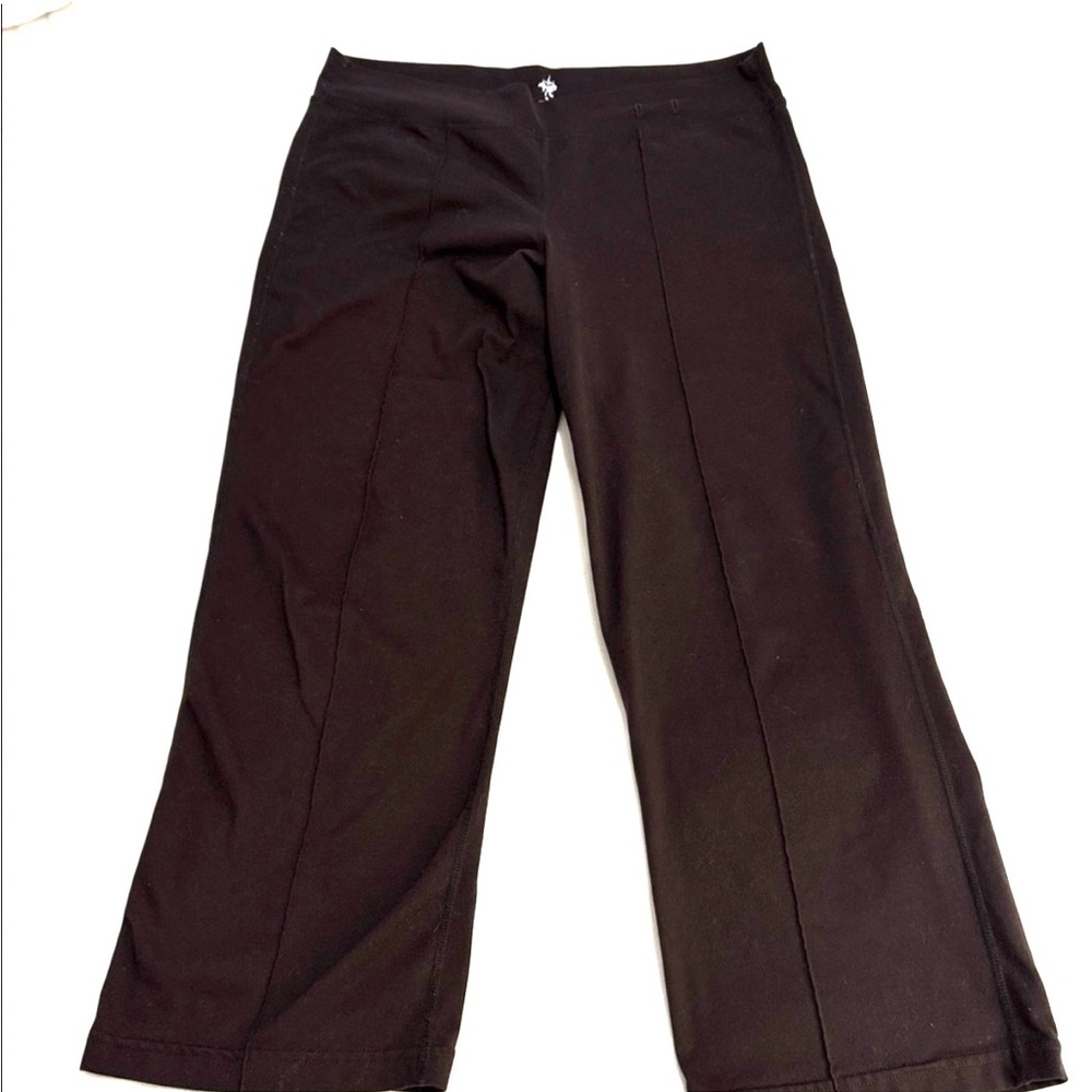 Prana Dark Brown wide leg cropped yoga pants  Leggings size medium